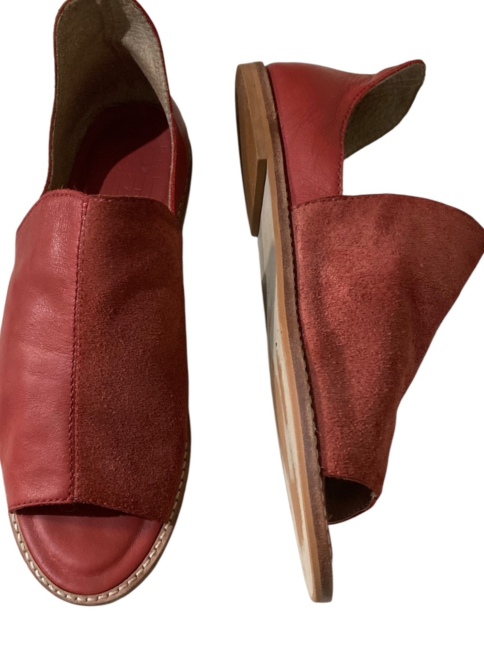 Bird of Flight Leather & Suede Peep-Toe Sandals